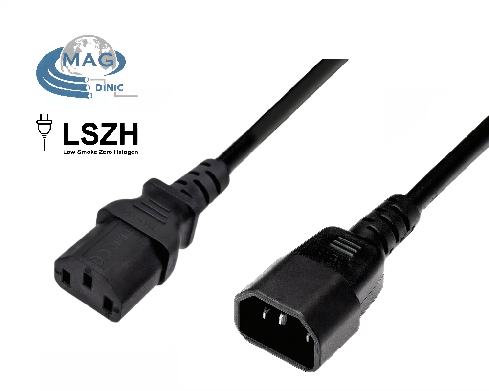 Kaltgeräteverlängerung c13 auf c14 halogenfrei